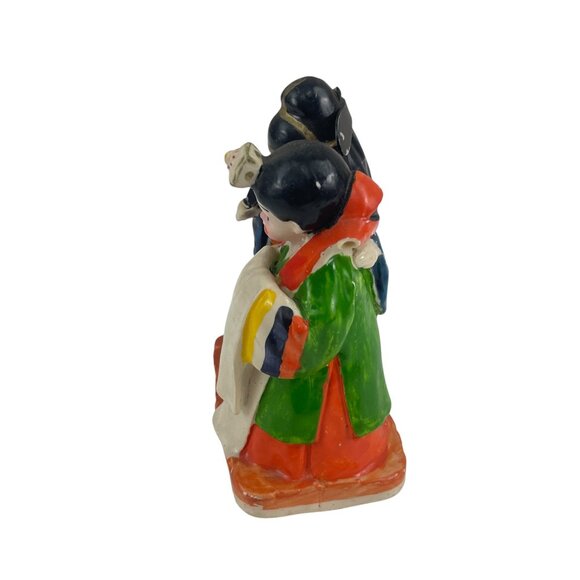 Vintage Hand-Painted Korean Wedding Couple Figurine Miniature Home Decor - Picture 4 of 10